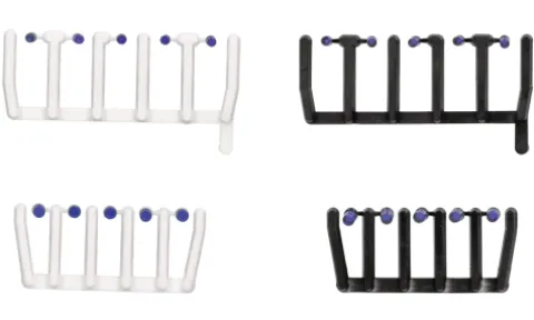 - 80 Signallicher blautransparent mit schwarzen und weißen Sockeln, je 20x groß und klein, blau, 1:87, Herpa