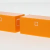 - Baucontainer 2 x 20ft, orange, 1:87, Herpa