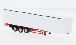 - Gardinenplanenauflieger, weiss/rot, 1:87, Herpa