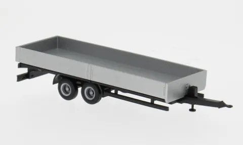 - Tieflade-Tandemanhänger 2achs, silber, 1:87, Herpa