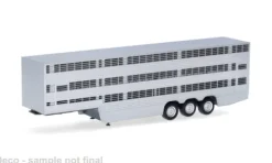 - Viehtransporterauflieger 3achs, silber/schwarz, 1:87, Herpa