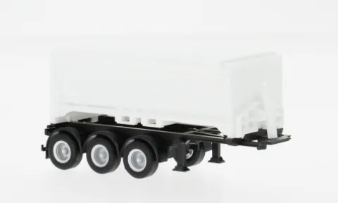 Abraumcontainerauflieger 3achs, weiss, 1:87, Herpa