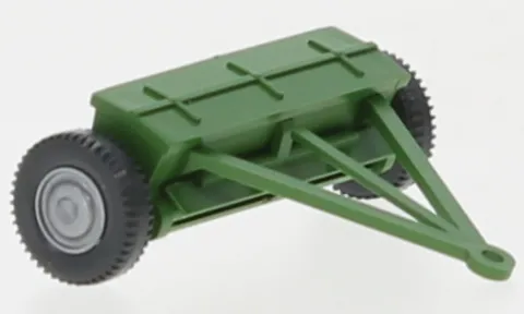 Anhänger Walzen-Düngestreuer, grün, 1:87, Wiking