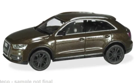 Audi Q3, dunkeloliv, 1:87, Herpa