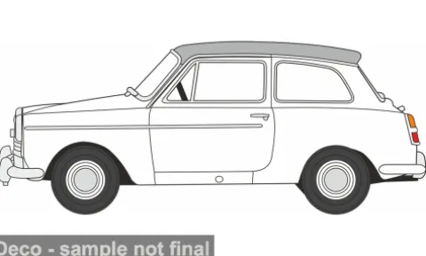 Austin A40 MkII, weiss/hellgrau, 1:76, Oxford