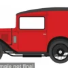Austin 7 Van, rot/schwarz, 1:76, Oxford