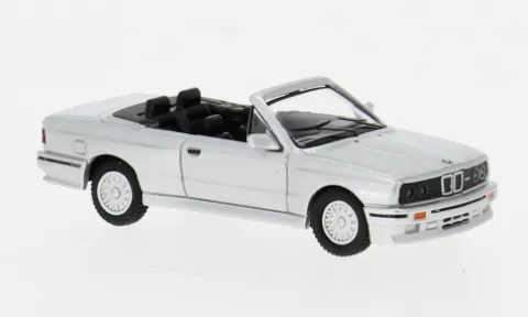 BMW M3 (E30) Cabriolet, silber, 1988, 1:87, Minichamps