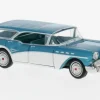 Buick Century Caballero, dunkeltürkis/weiss, 1957, 1:87, Brekina