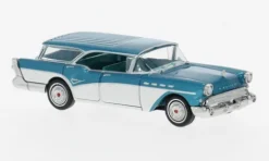 Buick Century Caballero, dunkeltürkis/weiss, 1957, 1:87, Brekina