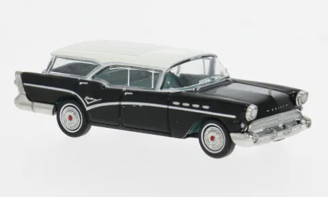 Buick Century Caballero, schwarz/weiss, 1957, 1:87, Brekina