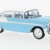 Chevrolet Bel Air 4-Door HardTop, hellblau/weiss, 1956, 1:24, WhiteBox