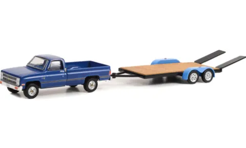Chevrolet C-20, blau, 1981, 1:64, Greenlight