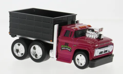 Chevrolet C 60 Grain Truck, rot/schwarz, 1966, 1:64, Maisto