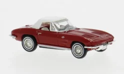 Chevrolet Corvette C2 Cabrio, rot, 1962, 1:87, Brekina