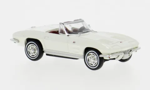 Chevrolet Corvette C2 Cabrio, weiss, 1962, 1:87, Brekina