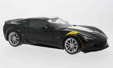Chevrolet Corvette (C7) Grand Sport, schwarz/weiss, 2017, 1:18, AUTOart