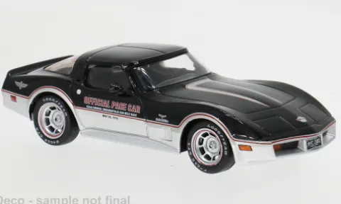 Chevrolet Corvette (C3), schwarz/silber, 1980, 1:43, IXO