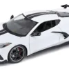 Chevrolet Corvette Stingray (C8), weiss/schwarz, 2020, 1:18, Maisto