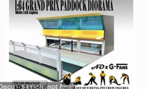 Diorama Grand Prix Paddock Diorama Team Orange, 1:64, American Diorama