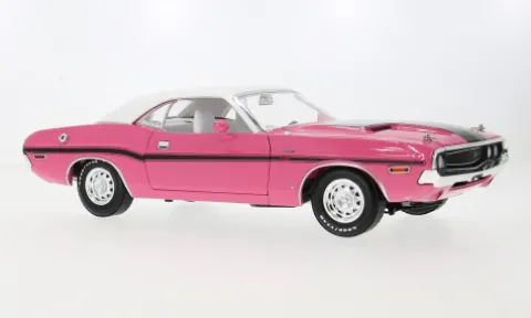 Dodge Challenger R/T, pink/schwarz, 1970, 1:18, Greenlight