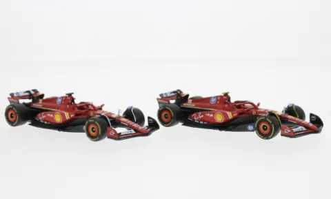 Ferrari 2er-Set: SF-24, 2024, C.Leclerc/C.Sainz, 1:43, Bburago