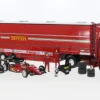 Ferrari + Fiat Renntransporter-Set: Scuderia Ferrari, Formel 1, GP Monaco, 1984, Scuderia Ferrari SpA SEFAC, M.Alboreto/R.Arnoux, 1:43, Brumm + Old Cars