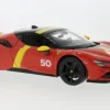 Ferrari SF90 Stradale, rot/gelb, Le Mans, 1:18, Bburago