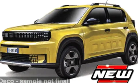 Fiat Panda EV, gelb/schwarz, 2024, 1:43, Bburago