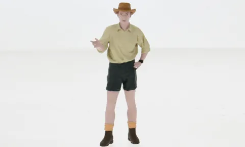 Figur Adam, green/beige, 1:24, Atlantic