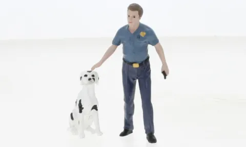 Figur Firefighters - Fire Dog Training, 1:24, American Diorama