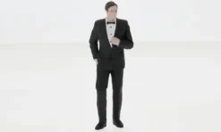 Figur Steve, black/white, 1:24, Atlantic