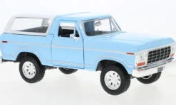 Ford Bronco Custom, hellblau/weiss, 1978, 1:24, Motormax