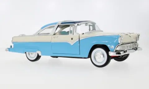 Ford Crown Victoria, blau/weiss, 1955, 1:18, Lucky Die Cast