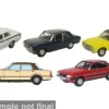 Ford 5er Set: Cortina MK I/II/III/IV/V, weiss/schwarz, 1:76, Oxford