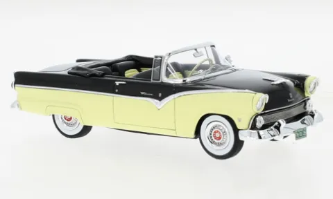 Ford Fairlane Sunliner, schwarz/hellgelb, 1955, 1:43, GIM - Great Iconic Models