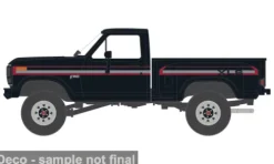 Ford F-150 XLS Flareside 4x4, schwarz/Dekor, 1983, 1:64, IXO America