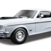 Ford Mustang GT Cobra Jet, weiss/schwarz, 1968, 1:18, Maisto