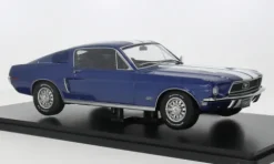 Ford Mustang GT Fastback, blau/weiss, 1968, 1:18, KK Scale