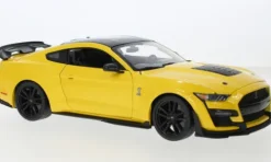 Ford Mustang Shelby GT500, gelb/schwarz, 2020, 1:18, Maisto