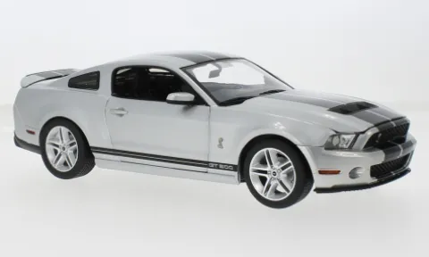 Ford Mustang Shelby GT 500, silber/schwarz, 2011, 1:18, Greenlight