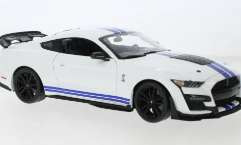Ford Mustang Shelby GT500, weiss/blau, 2020, 1:18, Maisto