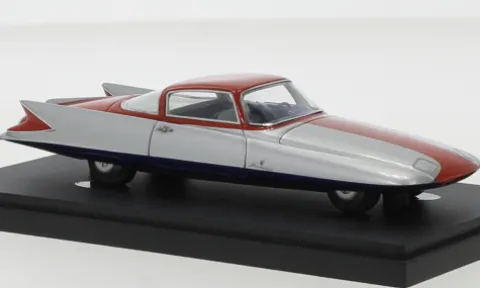 Ghia Streamline X Coupe Gilda, silber/rot, 1955, 1:43, Autocult/Avenue 43