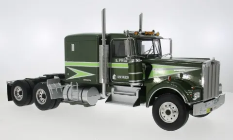 Kenworth W900, dunkelgrün/hellgrün, 1:18, Road Kings