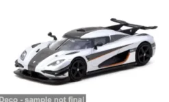 Koenigsegg One:1, silber/schwarz, 1:64, Tarmac Works
