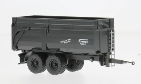 Krampe Big Body 650 Hinterkipper mit Silageaufsatz, schwarz, 1:87, Herpa