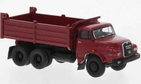 MAN 26.280 DHAK, dunkelrot/schwarz, 1972, 1:87, Brekina