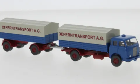 MAN Pausbacke Pritschenlastzug, WM Ferntransport A.G., 1:87, Wiking / PMS