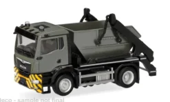 MAN TGS NN Meiller Absetzkipper AK12, dunkelgrau/gelb, 1:87, Herpa