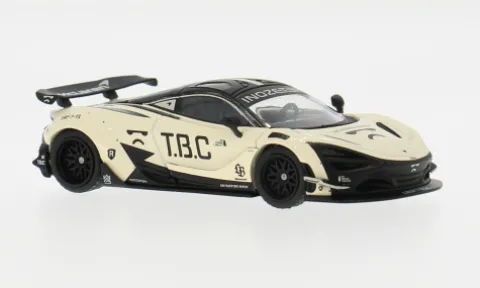 McLaren 720S LB Works, beige/schwarz, 2024, The Boring Concept, 1:64, Mini GT