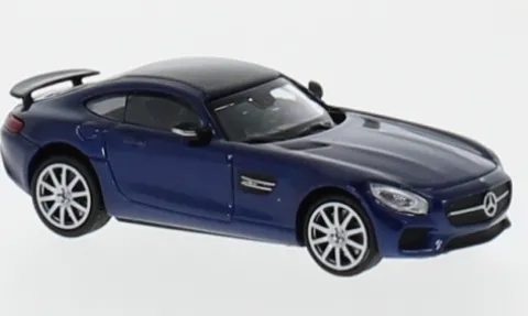 Mercedes AMG GTS, blau, 2015, 1:87, Minichamps